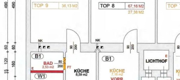 3-salle Appartement à Brigittenau, Austria No. 83277 14