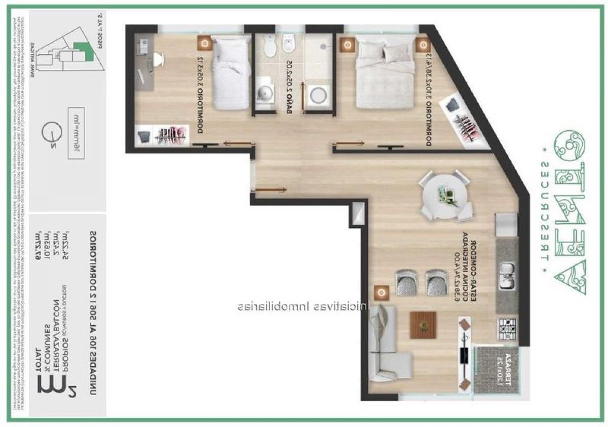 2 bedrooms Apartment in Montevideo, Uruguay No. 10377