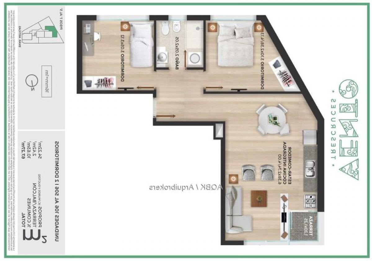 2 bedrooms Apartment in Montevideo, Uruguay No. 7052