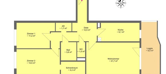 3 rooms Apartment in Ottakring, Austria No. 147487 8