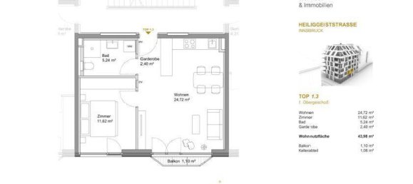 1 bedroom Apartment in Innsbruck-Stadt, Austria No. 213124 9