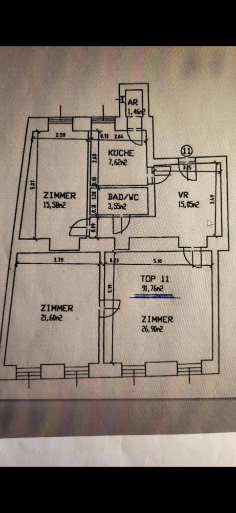 3 rooms Apartment in Brigittenau, Austria No. 153613
