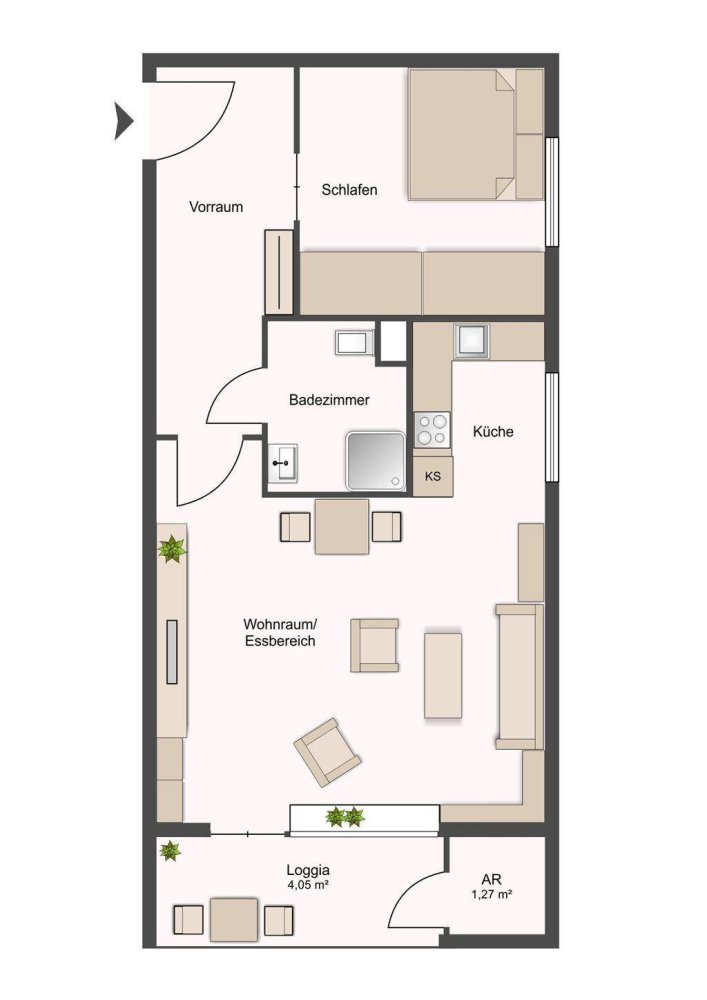 Apartamento T1 em Innsbruck-Stadt, Austria N.º 224072