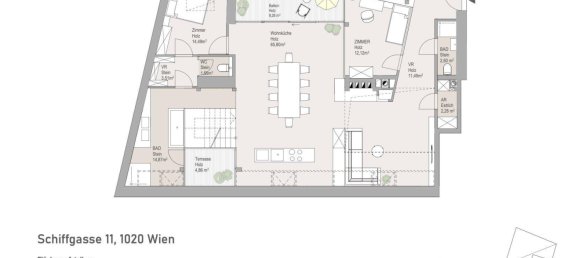 4 rooms Penthouse in Leopoldstadt, Austria No. 199191 13