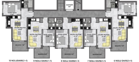 2 rooms Apartment in Kargicak, Turkey No. 9743 15