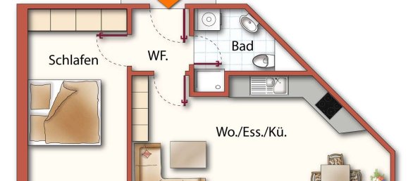 1 غرف نوم شقة في Konstanz, Germany رقم 25087 15