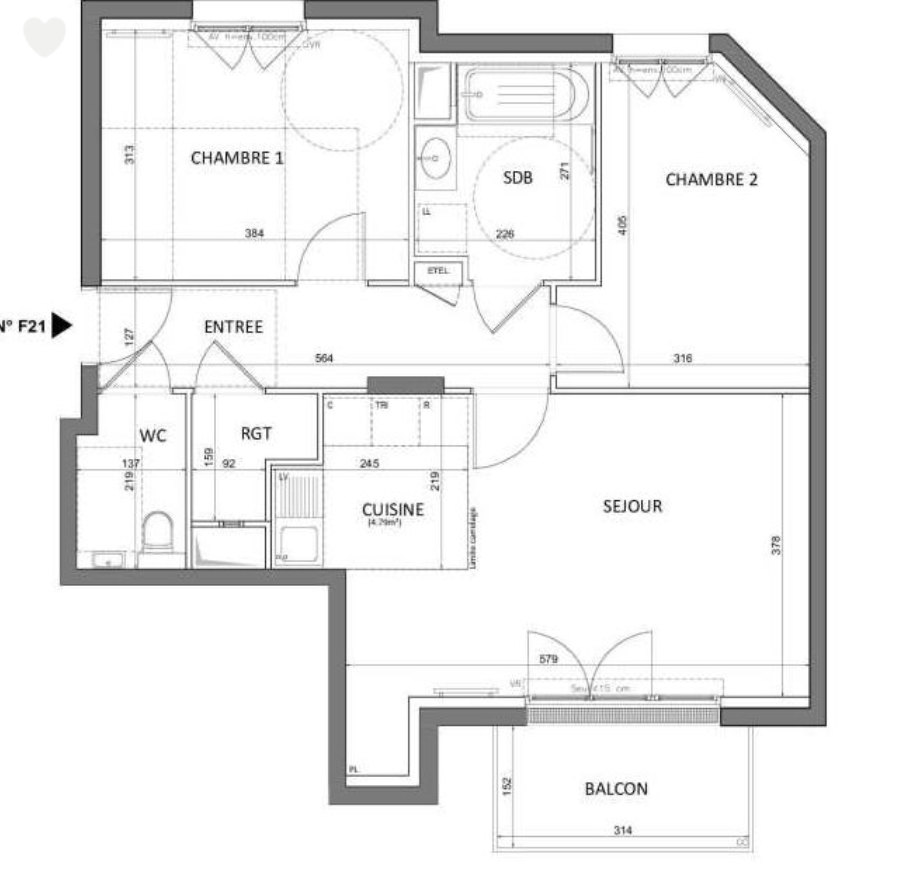 3-Zimmer Wohnung in Saint-Maur-des-Fosses, France, Nr. 323546