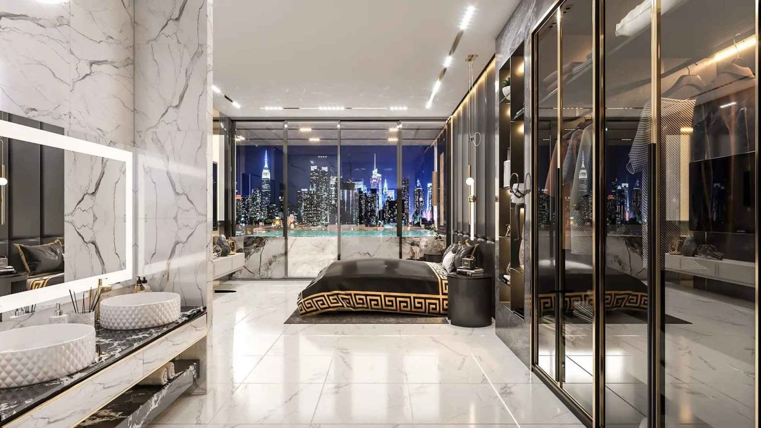 Квартира с 1 спальней в Empire Lakeviews, Wadi Al Safa 2, ОАЭ № 64120