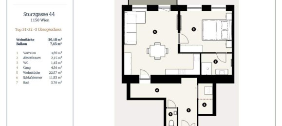 2 rooms Apartment in Rudolfsheim-Funfhaus, Austria No. 25419 8