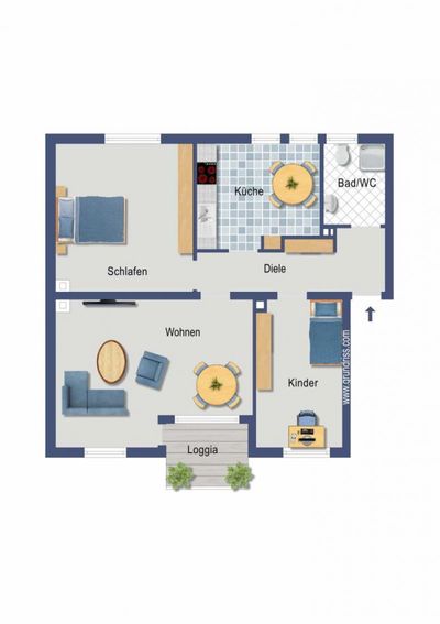 Apartamento de 3 habitaciónes en Cologne, Germany No. 211110