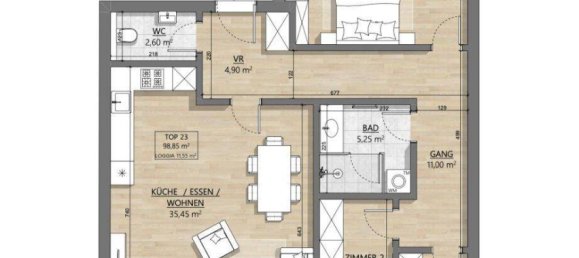 4 rooms Apartment in Margareten, Austria No. 260771 15