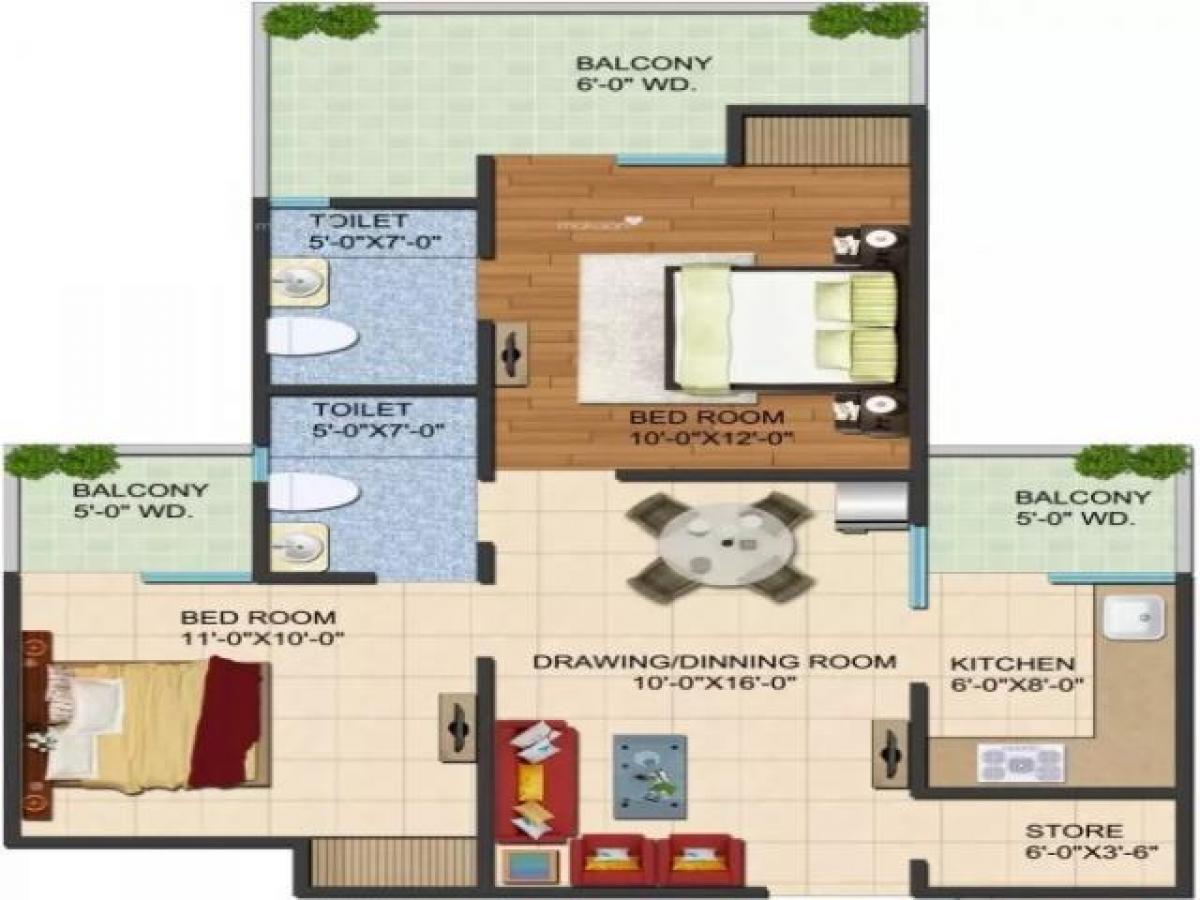 2 bedrooms House in Noida, India No. 67211