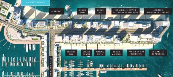 Apartamento T1 em Dubai Harbour, UAE N.º 98931 7