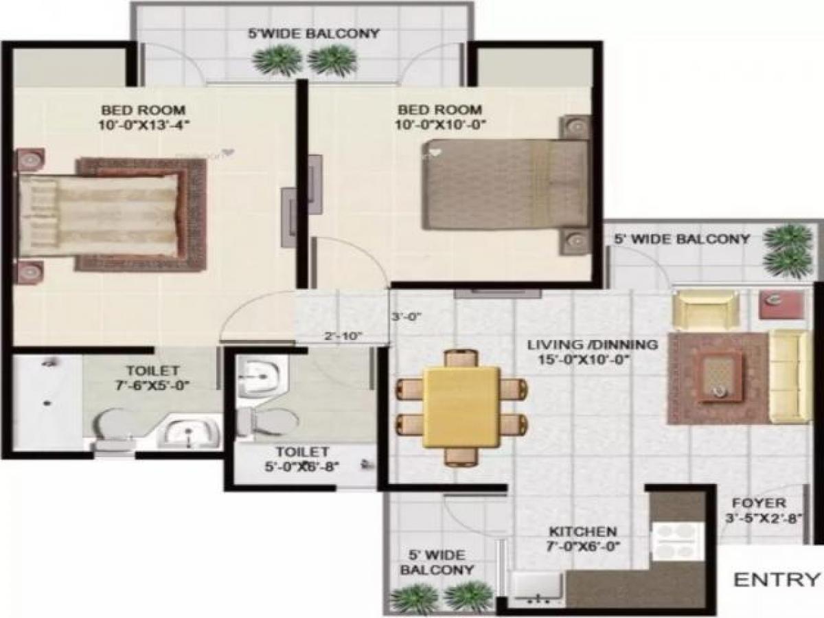 2 bedrooms House in Noida, India No. 67780