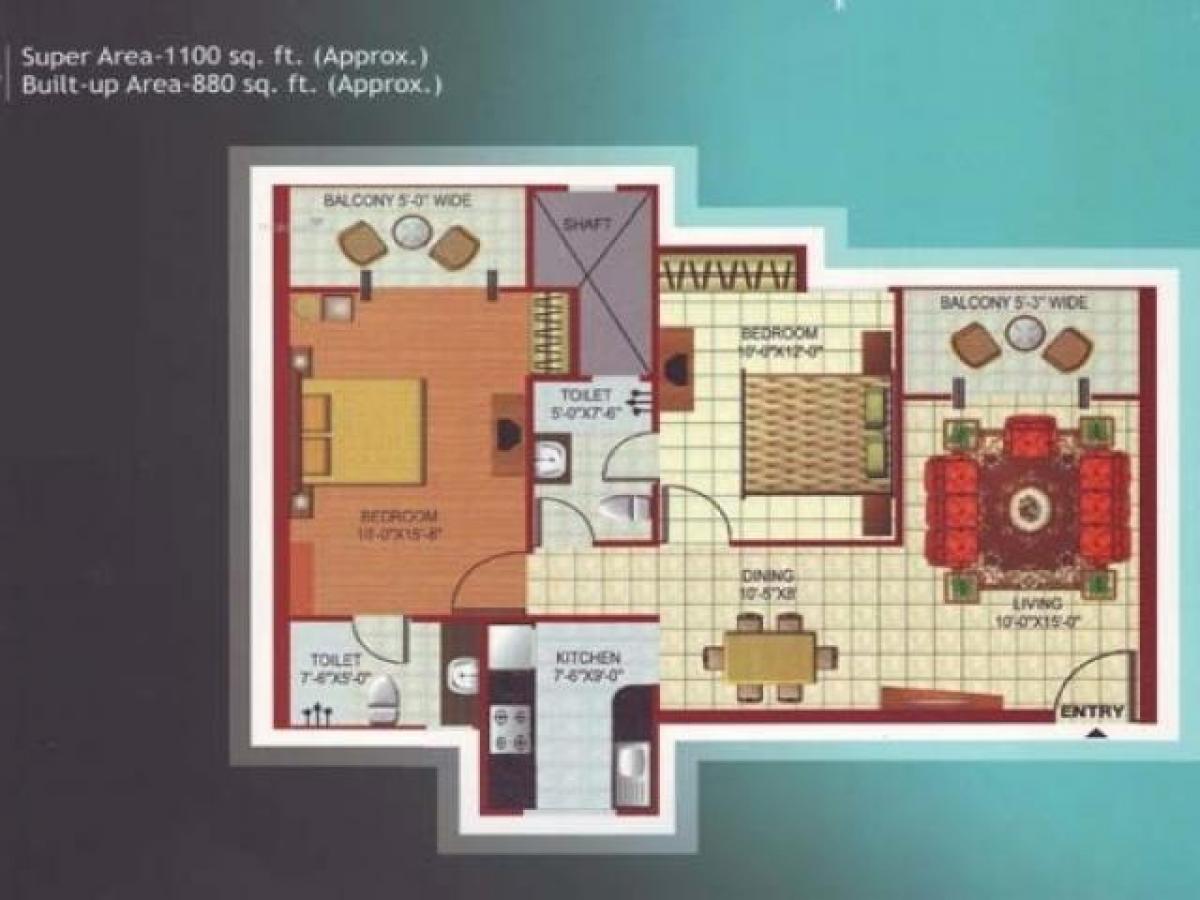 2 bedrooms House in Ghaziabad, India No. 55707