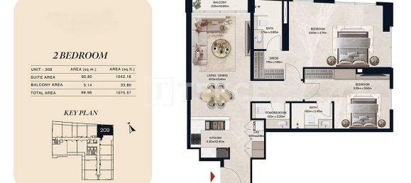 Apartamento T2 em Jumeirah Village Circle, UAE N.º 184907 17