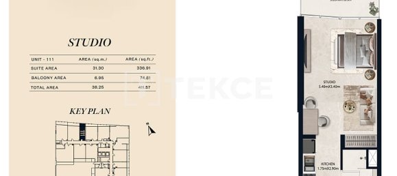 Apartamento T2 em Jumeirah Village Circle, UAE N.º 184907 19