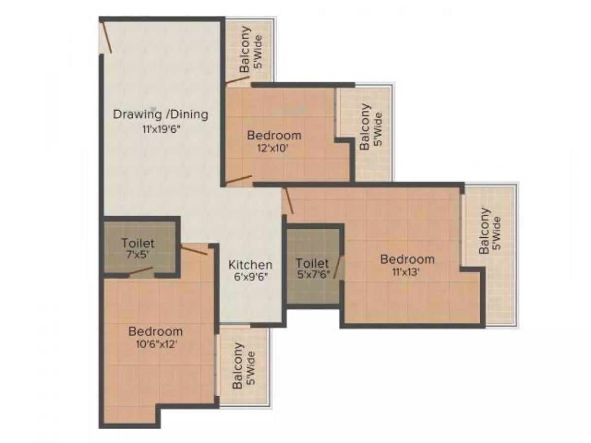 3 bedrooms House in Noida, India No. 5479