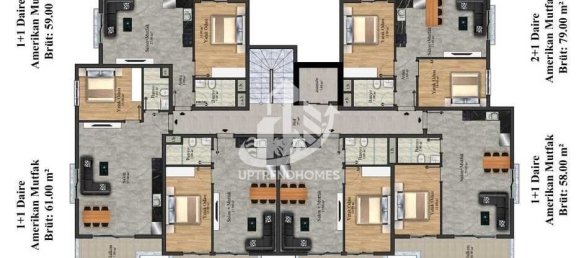 Apartment 1+1 in Oba, Turkey No. 3787 10