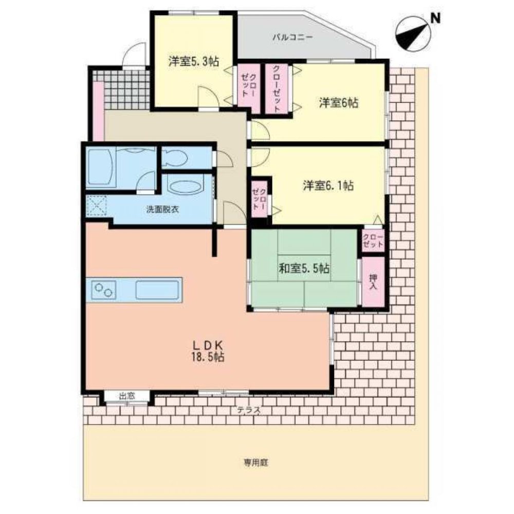 4 غرف نوم شقة في Fukuoka, Japan رقم 3078