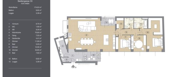 4غرفة شقة في Neubau, Austria رقم 67124 30