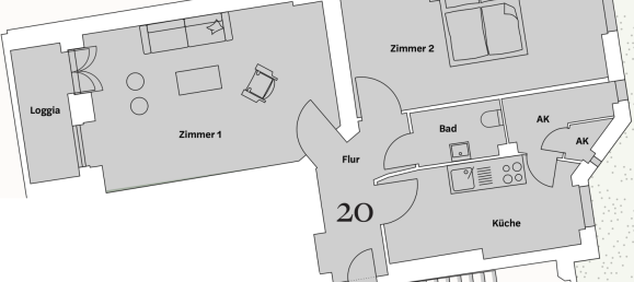 2غرفة شقة في Wilmersdorf, Germany رقم 19540 15