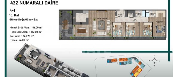 5 rooms Apartment in Altintash, Turkey No. 17923 11