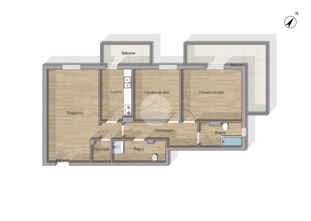 2 chambres Appartement à Rome, Italy No. 316266