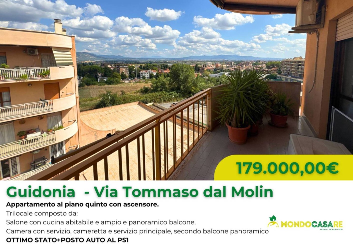 Apartamento T2 em Guidonia Montecelio, Italy N.º 275667