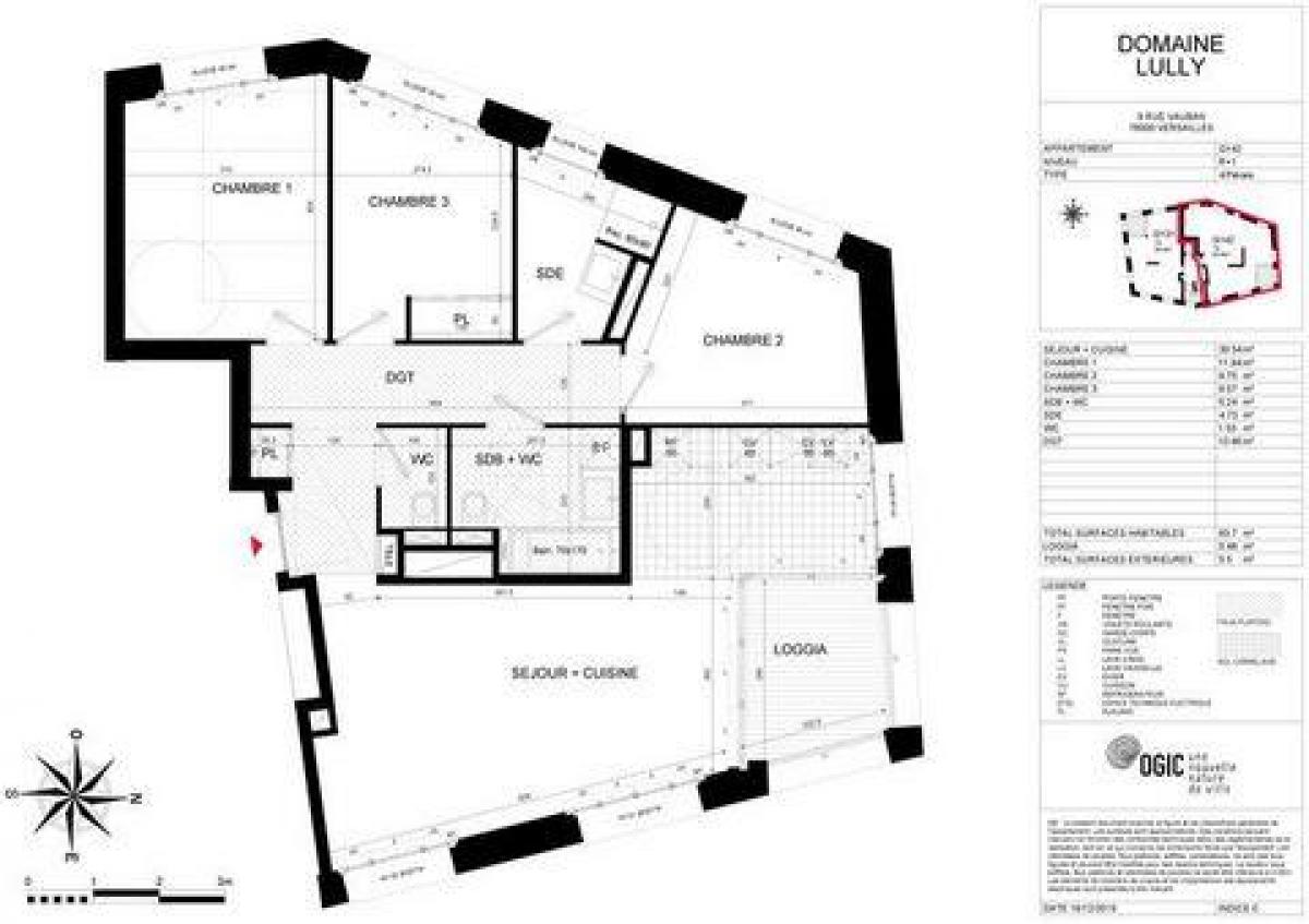 Apartamento com 3 quartos em condomínio em Versailles, France N.º 26311