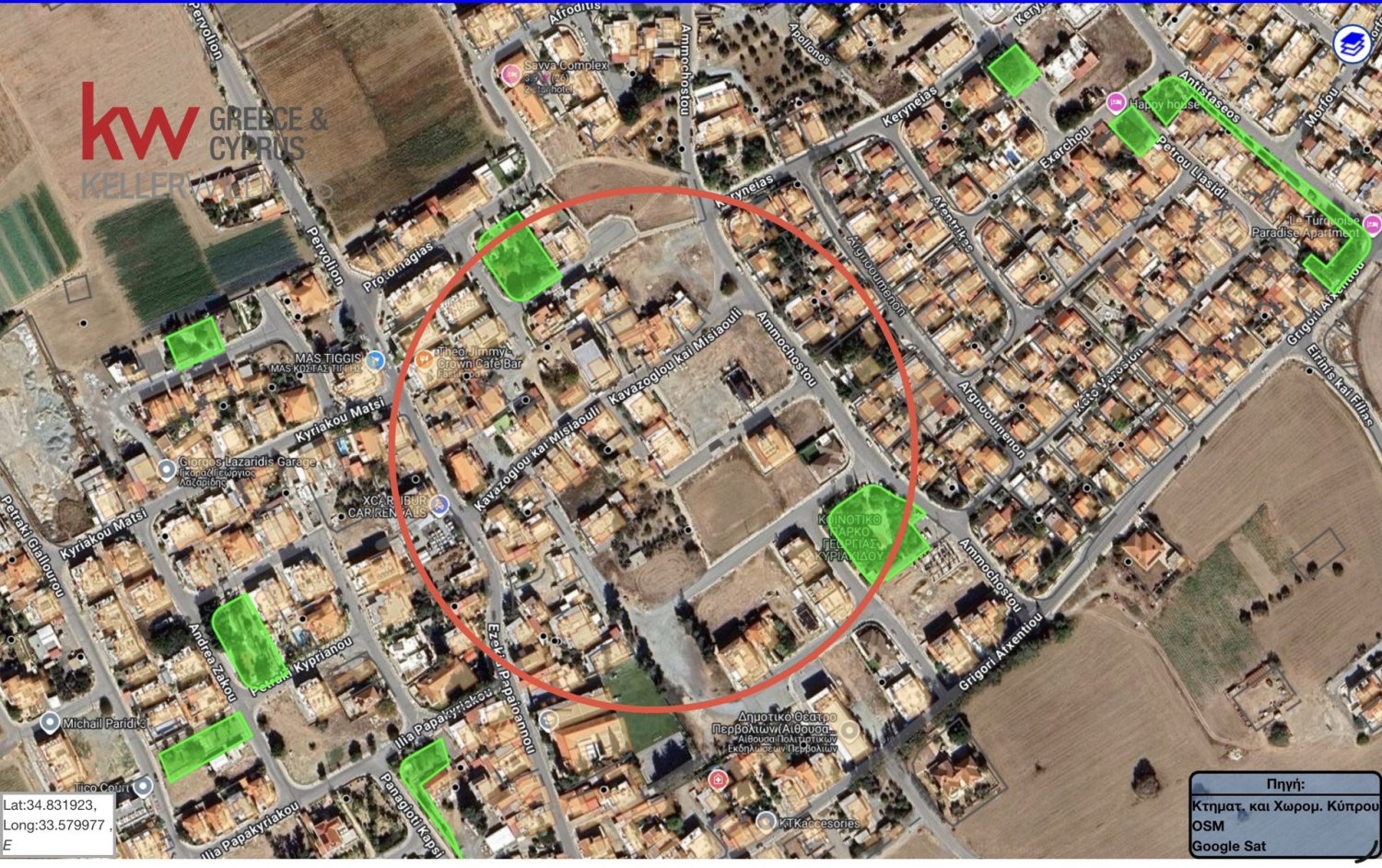 600 m² terreno en venta en Pervolia, Larnaka, Cyprus № 181186