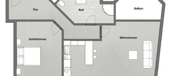 2-Zimmer Wohnung in Gotha, Germany, Nr. 74045 2