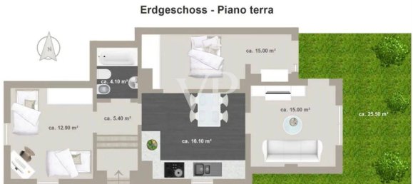 3غرفة شقة في Trentino-Alto Adige, Italy رقم 26518 10