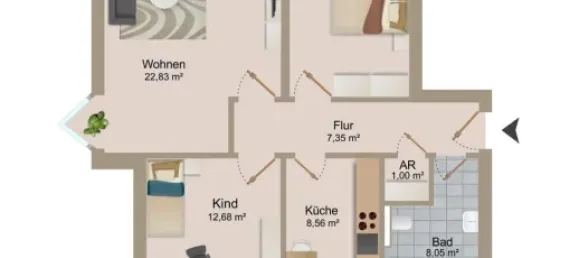 Apartamento de 1 dormitorio en Borde, Germany No. 137372 13