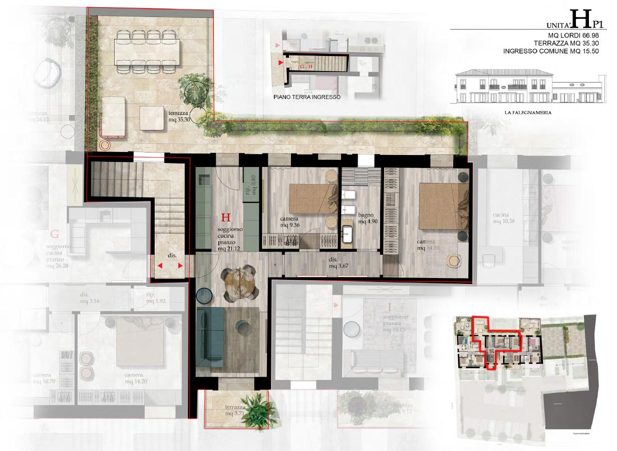 3 rooms Apartment in Cascina, Italy No. 141876