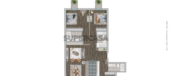 3 Schlafzimmer Wohnung in Aveiro, Portugal, Nr. 154602 2