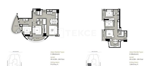 2 Schlafzimmer Wohnung in Dubai Marina, UAE, Nr. 64912 30