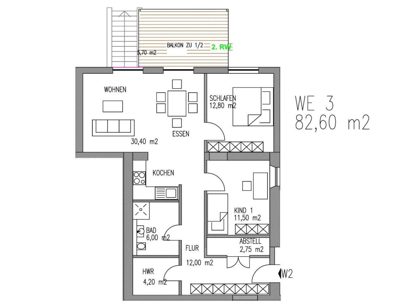 Apartamento de 3 habitaciónes en Trier-Saarburg, Germany No. 285313