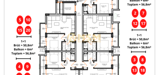Apartment 1+1 in Alanya, Turkey No. 4220 15