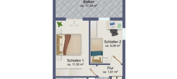 Таунхаус с 2 спальнями в Вандсбек, Германия № 291589 23