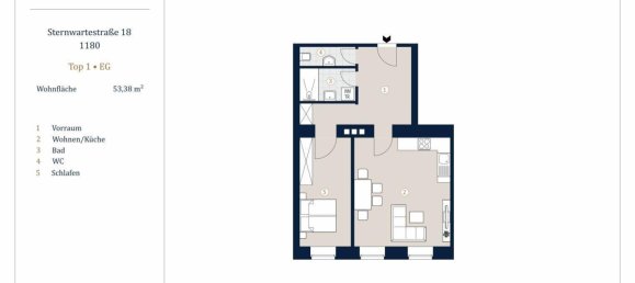 2 rooms Apartment in Wahring, Austria No. 247275 8