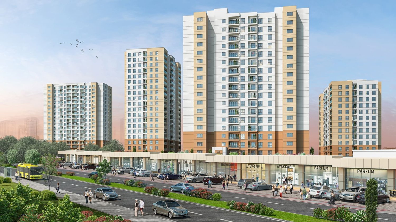 Квартира 2+1 в Bizim Evler 10, Авджылар, Турция № 37433