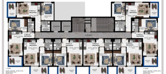 Apartment 2+1 in Avsallar, Turkey No. 13134 14