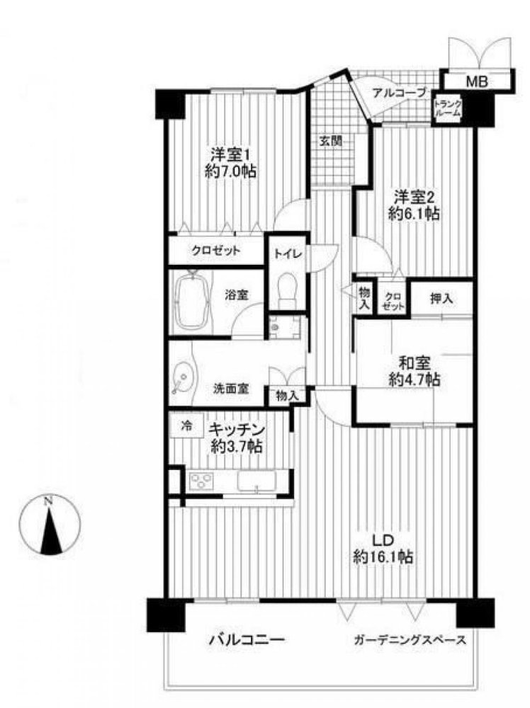 3 bedrooms Apartment in Chiba, Japan No. 4971