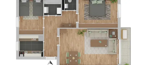 Apartamento T2 em Baden-Wurttemberg, Germany N.º 58407 15