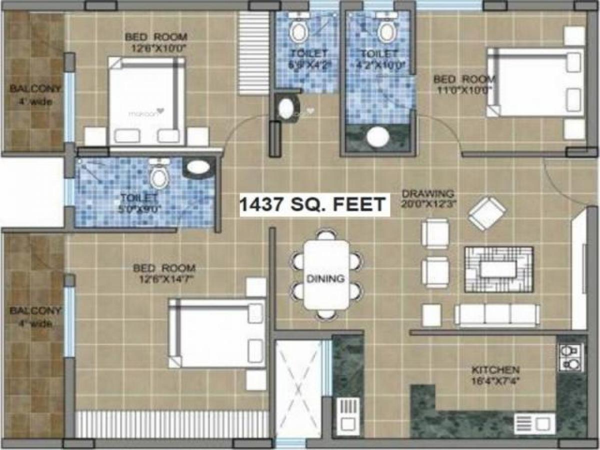 3 Schlafzimmer Haus in Bangalore, India, Nr. 43137