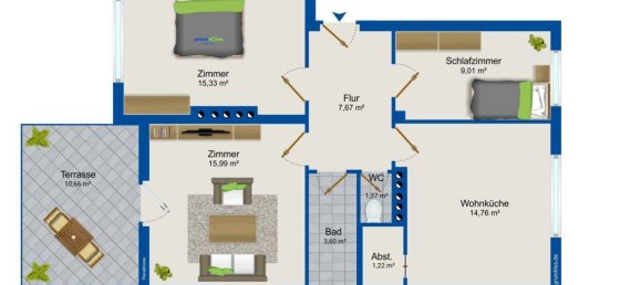 3 rooms Apartment in Hall in Tirol, Austria No. 151621 18