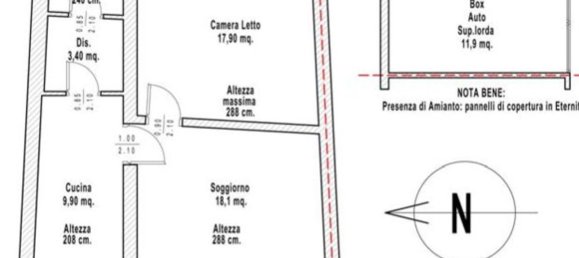 2 rooms Apartment in Lentate sul Seveso, Italy No. 6170 3