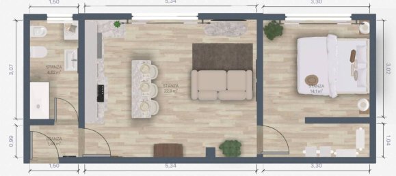 1 Schlafzimmer Wohnung in Rho, Italy, Nr. 268395 14