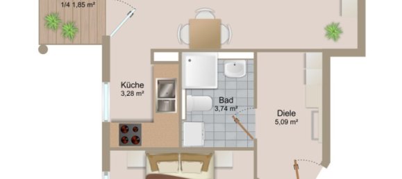 2-Zimmer Wohnung in Emmendingen, Germany, Nr. 78150 7